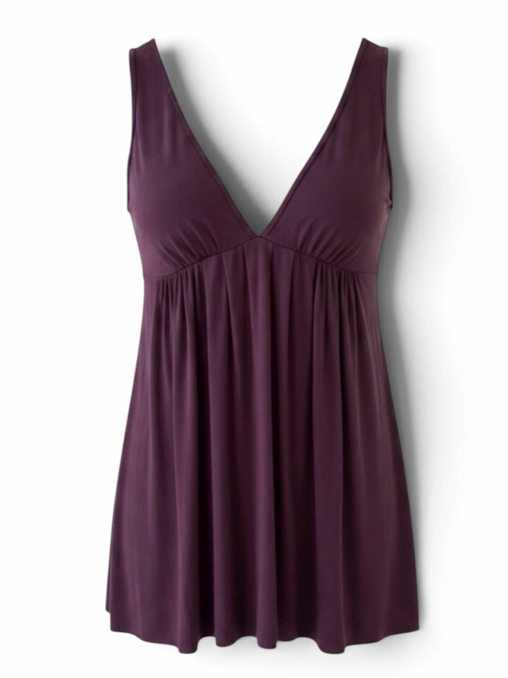 Love Yaya Dark Purple Sleeveless Deep V-Neck Top Size 2